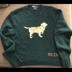 Ralph Lauren Polo Dog Sweater Wool Vintage 2001!